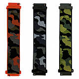 Ремінець Nylon Loop Універсальний 20 mm Khaki — Black, фото 2