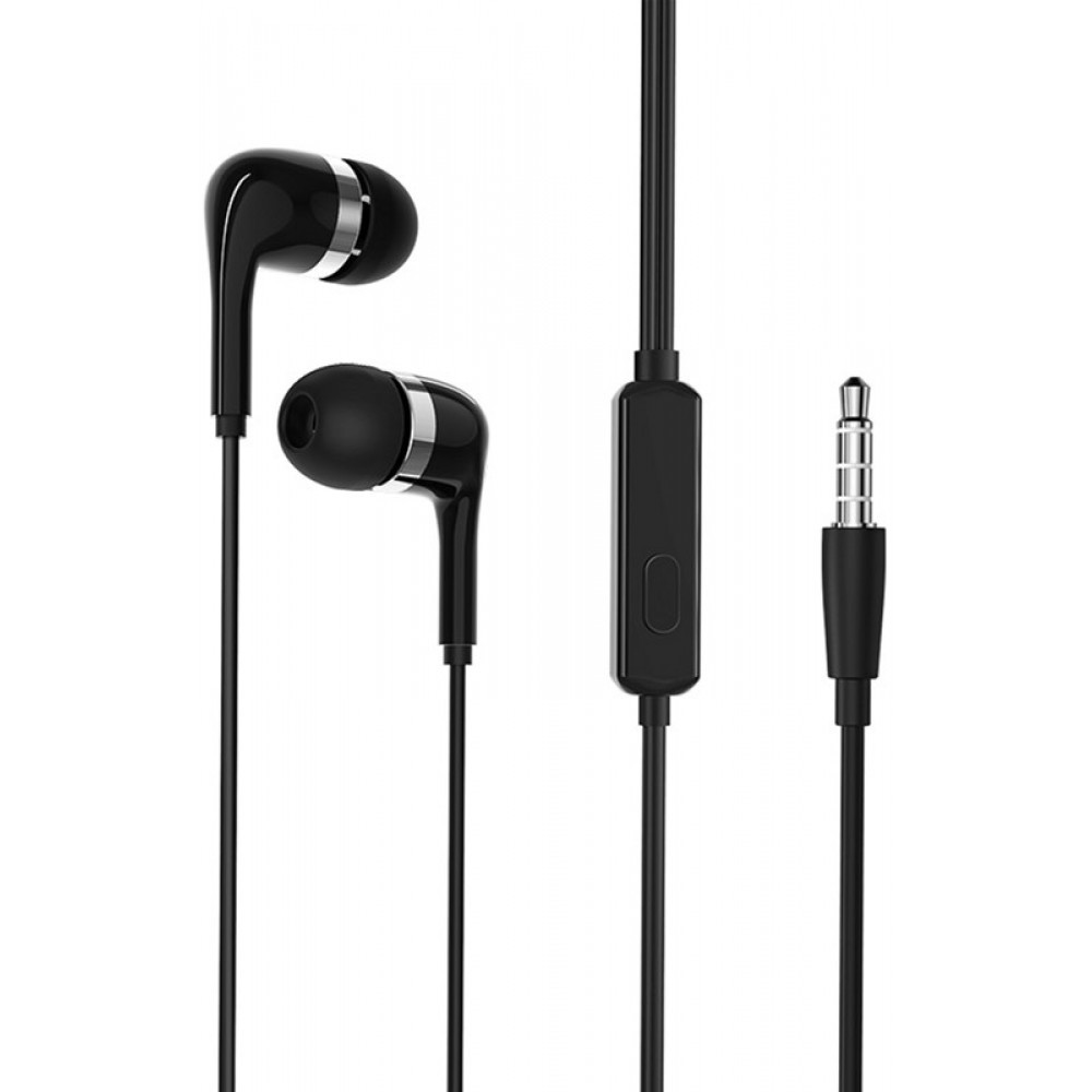 Навушники з мікрофоном 3.5mm —  Borofone BM39 Refined — Black, фото 1