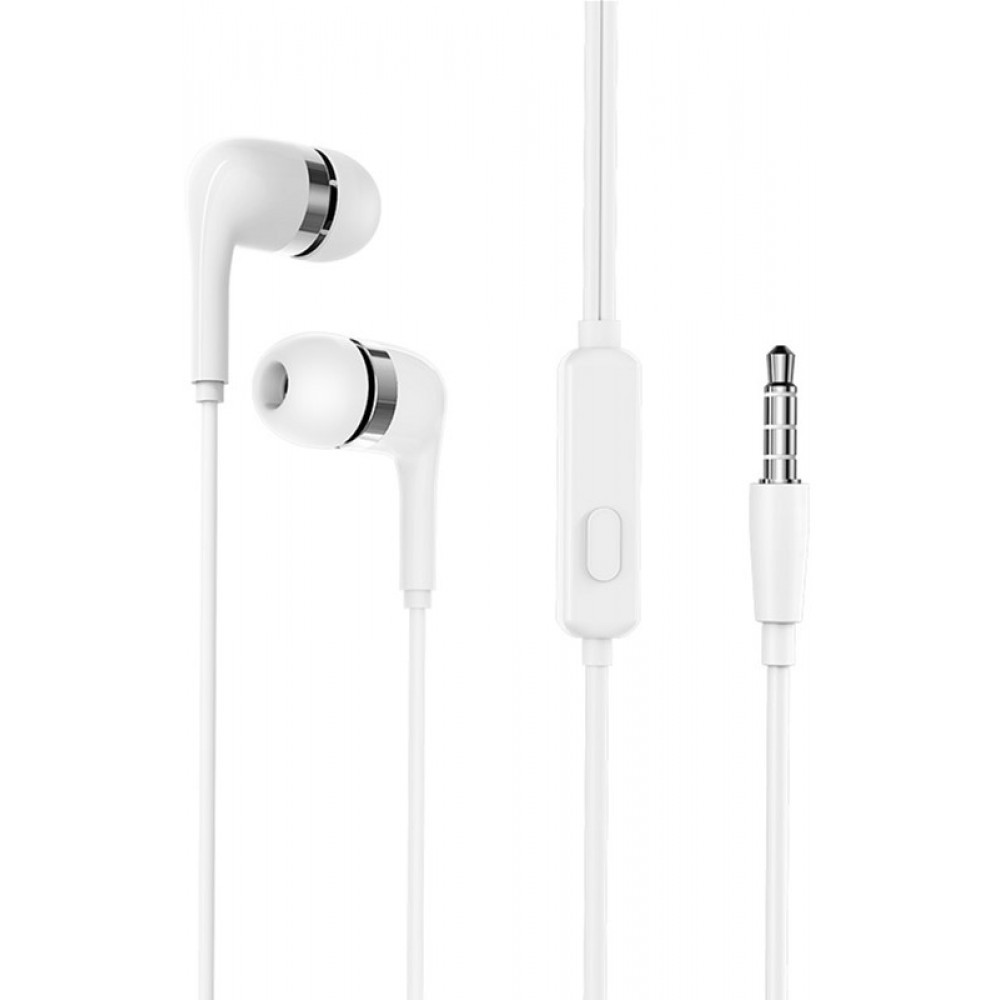Навушники з мікрофоном 3.5mm — Borofone BM39 Refined — White