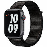 Ремінець Nylon Loop Apple Watch 42 mm 44 mm 45 mm 49 mm — Black & Blue, фото 4