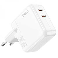 Мережевий зарядний пристрій Hoco C110A Lucky 35 W PD QC 3 А 2xUSB-C PD 3A-9В PPS 3.3 A-16 В QC FK, код: 8236145