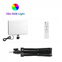 Лампа видеосвет LED RGB | PM26 | 23x16 cm | 96 Lights | 2700K-6000K | Remote | USB + Adapter inside