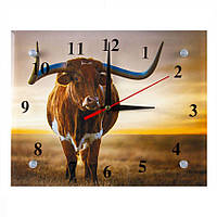 Часы настенные ДомАрт СГ2 Тур Год быка Тихий ход 20х25х5 см (25595) ZK, код: 5572666