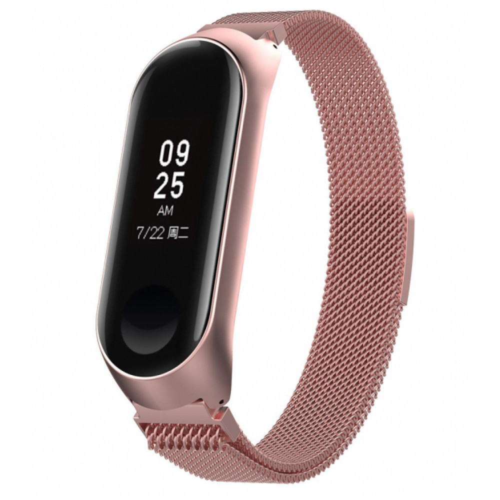 Ремінець Milanese Loop Xiaomi Mi Band 5 6 — Pink, фото 1
