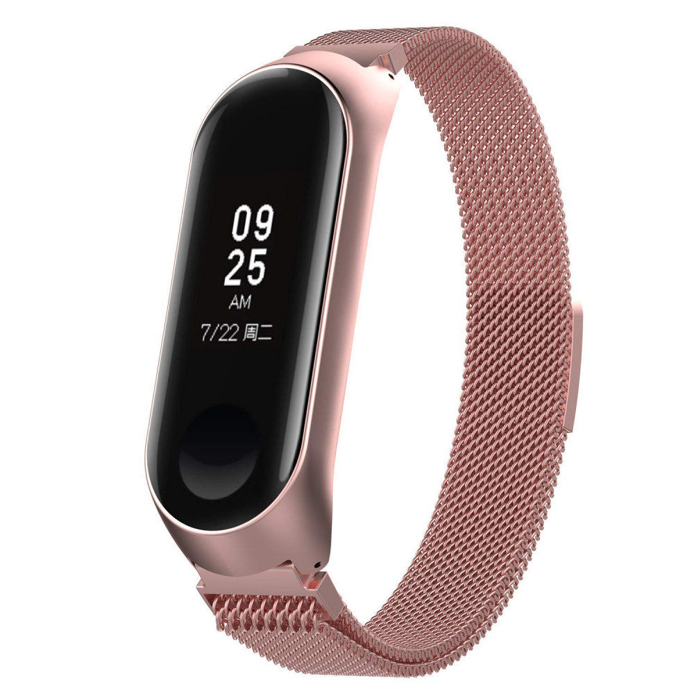Ремінець Milanese Loop Xiaomi Mi Band 5 6 — Rose Gold, фото 1