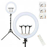 Лампа Кільцева LED 45 cm 18" | 256 Lights | Touch Switch | Adapter | LJJ-45, фото 3