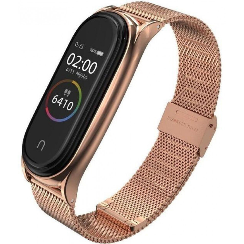 Ремінець Milanese Loop Xiaomi Mi Band 7 — Rose Gold, фото 1