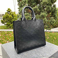Большая черная женская сумка стиль Луи Витон люкс, большая городская сумка для женщин на плечо Dshop