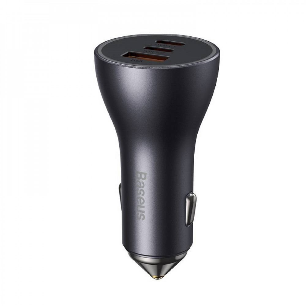 Car Charger | 65W | 1U | 2C — Baseus (CGJP0100) Golden Contactor Pro Triple Fast Charger  — CGJP010013 Dark, фото 1