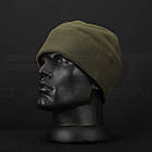 Шапка флісова хакі, фото 3