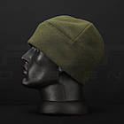 Шапка флісова хакі, фото 4