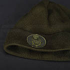 Тактична шапка в'язана з кокардою НГУ хакі, фото 5