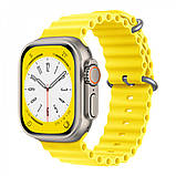 Ремінець Ocean Band Design Apple Watch 42 mm 44 mm 45 mm 49 mm — Orange & Midnight Blue, фото 5