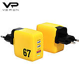 Home Charger 67W GaN 2 PD QC3.0 Veron TC-67, фото 10