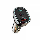 Car Charger | 30W | 2 PD | QC3.0 — WiWU PC700 — Black, фото 3