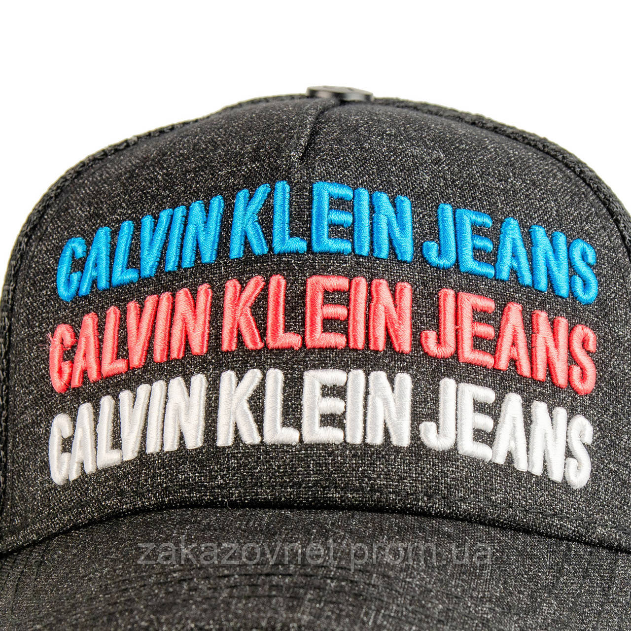 Бейсболка Calvin Klein Jeans SR22 CK JEANS цветной вышивка сетка темно-серый меланж 55-60 ZK, код: 8251412 - фото 2 - id-p2145857029