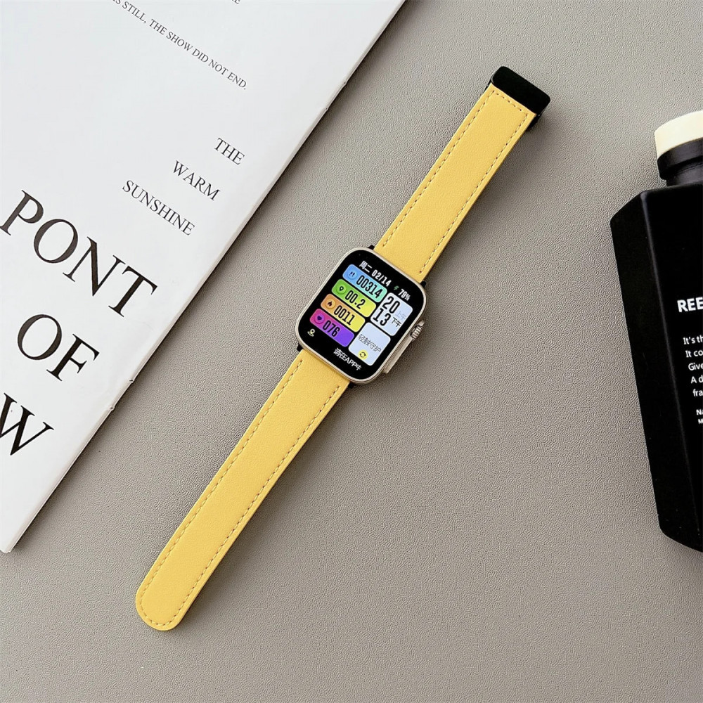 Ремінець Leather Magic Apple Watch 38 mm 40 mm 41 mm — Yellow