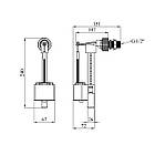 Наливний клапан для бачка унітаза Agua SV02 з бічною підводкою і пластиковою різзю 1/2" BE0R0207 (КБ-1), фото 2