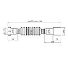 Гофротруба Agua GN31 1 1/2" х 40/50 мм 310-650 мм із накидною гайкою, фото 3