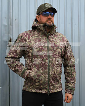 Тактична Куртка тактическая Хантер Софтшелл Зимова Хижак