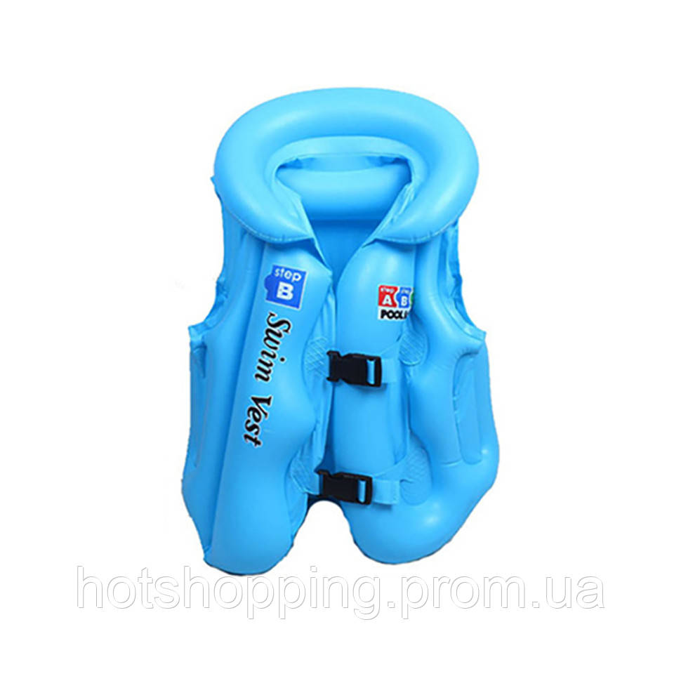 Дитячий надувний жилет BT-IG-0007, розмір S, 43 x 36,5 см (Синій) ht - фото 1 - id-p2145689653