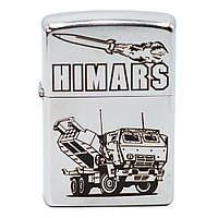 Зажигалка бензиновая Zippo Street Chrome 207 с гравировкой Himars Серебристая (207 H) ZK, код: 7621428