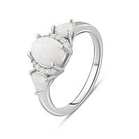 Серебряное кольцо SilverBreeze с опалом 0.508ct (2085133) 18.5 ZK, код: 8023558