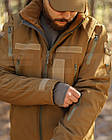 Куртка зимова Хантер Софтшелл термофліс Койот, фото 7