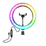 Лампа Кільцева RGB LED | 26 cm 10" | 96 Lights | 18 RGB | 3D-26, фото 3