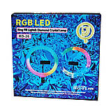 Лампа Кільцева RGB LED | 26 cm 10" | 96 Lights | 18 RGB | 3D-26, фото 2