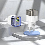 Home Charger | 30W | PD | QC3.0 — Hoco C131A — Transparent Black, фото 4