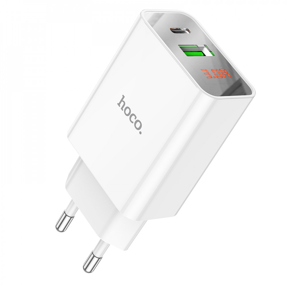 Home Charger | 20W | PD | QC3.0 — Hoco C100A — White, фото 1