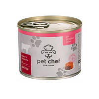 Консервы для собак Pet Chef паштет с говядиной 200 г (4820255190136) ZK, код: 7995038