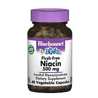 Ниацин Bluebonnet Nutrition Niacin Flash-Free 500 mg 60 Caps ZK, код: 7517519