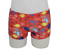 Детские плавки шорты боксёры для мальчиков размер 98/104 для плавания бассейна пляжа яркие TERES 419 красные