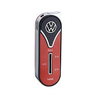 Зажигалка газовая пьезо Licences VW Metal Lighter Fuel Gauge Красно-черная (40610130BLRED) ZK, код: 7817515