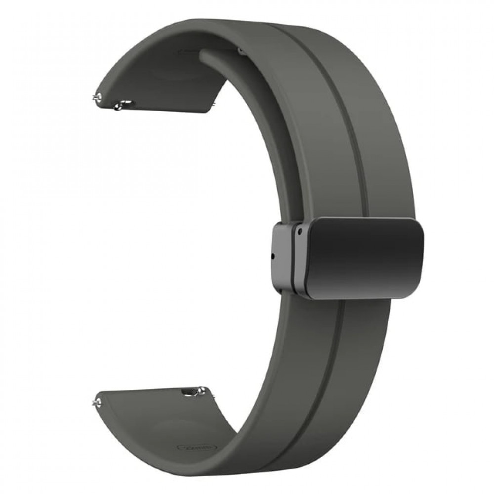 Ремінець Silicone Magic Lock Універсальний 20 mm — Gray, фото 1