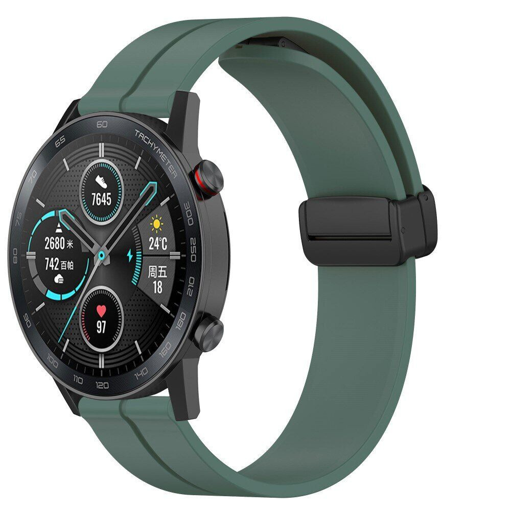 Ремінець Silicone Magic Lock Універсальний 22 mm — Pine needle green, фото 1