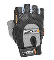 Перчатки для фитнеса и тяжелой атлетики Power System Power Plus S Black Grey (PS-2500_S_Black ZK, код: 1139134