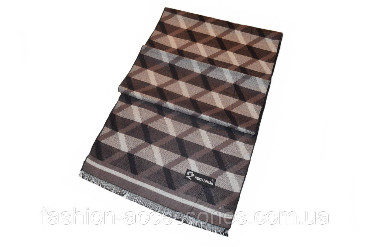 Чоловічий кашеміровий шарф хвиля, фото 1