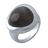 Серебряное кольцо Silver Breeze с кошачим глазом 18 размер (1975015-18) ZK, код: 1194936