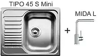 Кухонна мийка Blanco Tipo 45 S Mini + Mida L Chrom