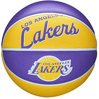 Мяч баскетбольный Wilson NBA TEAM RETRO BSKT MINI LA LAKERS size 3 (WTB3200XBLAL 3)