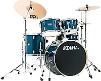 Ударна установка Tama Imperialstar Na 20" Ie50H6W Hairline Blue + Talerze Meinl - Hlb (Hairline Blue)