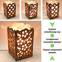 Полезный соляной светильник лампа 1.8 кг Ночник из соли Настольные соляные лампы с регулируемой яркостью