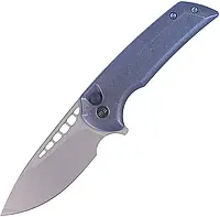 We Knife Nóż Mini Malice Blue Titanium Silver Bead Blasted Cpm 20Cv By Ferrum Forge We054Bl 3