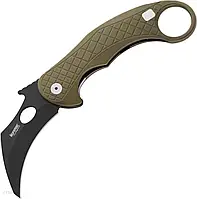 Lionsteel Nóż L.E.One Karambit Green Aluminium Chemical Black Magnacut By Emerson Design Le1 A Gb