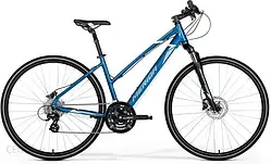 Велосипед Merida Crossway 15-D Lady Blue (Steel Blue White) 28 2021