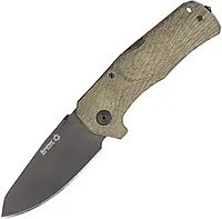 Lionsteel Nóż Tm1 Green Canvas Micarta Black Sleipner By Molletta Tm1B Cvg