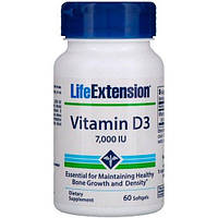 Витамин D Life Extension Vitamin D3 7,000 IU 60 Softgels EH, код: 7595048